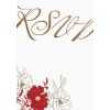 Red Floral RSVP Card